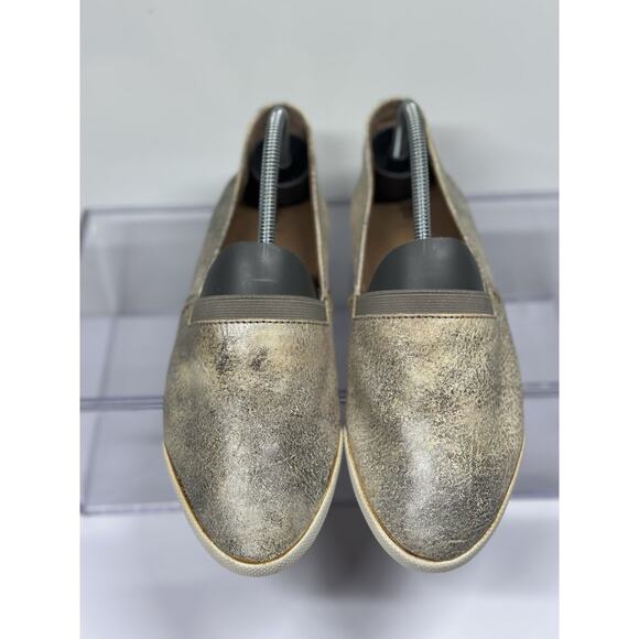 Womens 6M Frye Melanie Moonlight Metallic Slip On Leather Ballet Flats Loafers - Picture 3 of 10